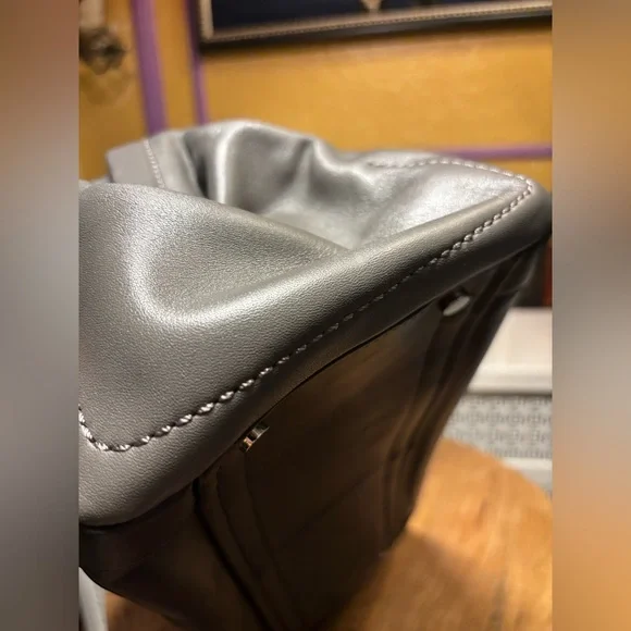 NWT Cole Haan Anne Street Frame Gray/Black Satchel - Picture 7 of 16